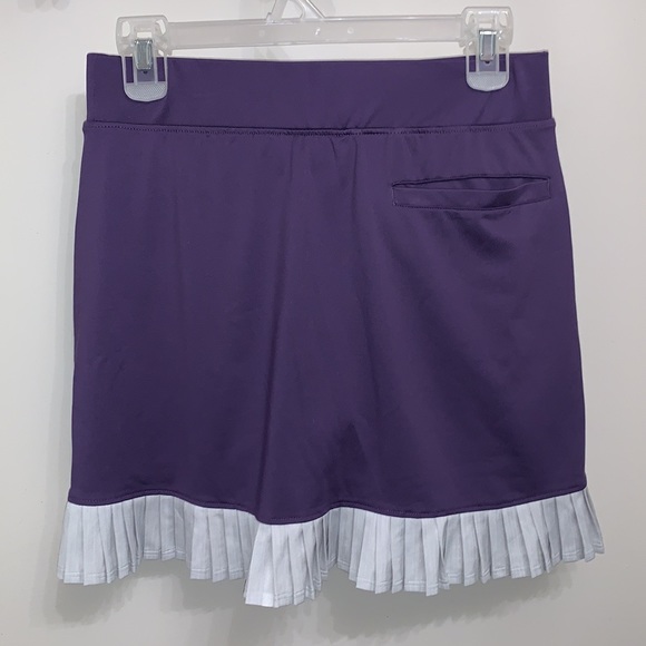 Pebble Beach 2 Pc Golf Top and Skort Abstract Floral Print Purple Gray S - Picture 7 of 11